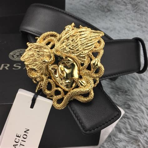 versace medusa leather belt|versace medusa snake wings belt.